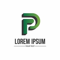 P letter logo design for icon, web, technology, and corporate