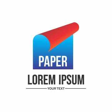 paper logo design with simple shape