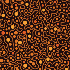 Aboriginal dot art vector background.