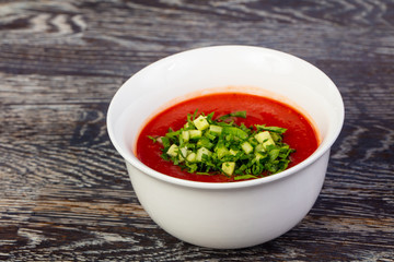 Tasty gazpacho soup
