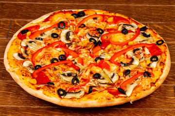 Pizza with mushroom
