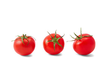 Tomatoes isolated on white