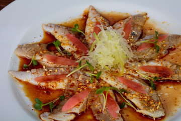 Carpaccio with dorada fish