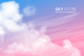 realistic pink-blue sky