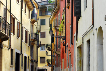 Fototapeta na wymiar Verona, city on the Adige river in Veneto. Romeo and Juliet’s story. Italy.