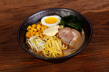 Japanese Ramen soup with pork