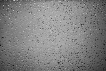Water drops on glass window
