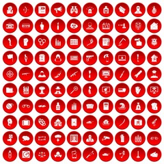 100 violation icons set in red circle isolated on white vectr illustration