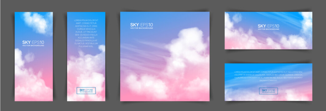 realistic pink-blue sky © DariaBumblebee