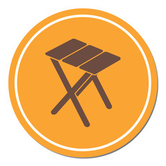 Camping stool icon