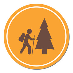 Obraz premium Hiking icon illustration