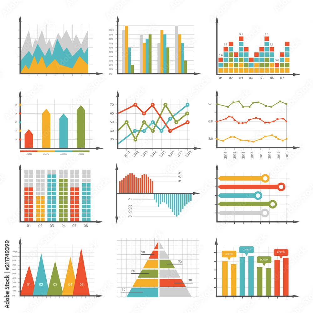 Canvas Prints infographics symbols. business graphs and diagrams set