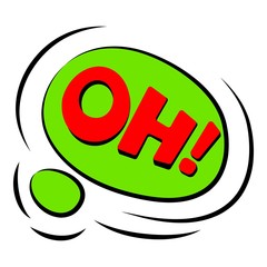 Oh sound effect icon. Cartoon illustration of oh sound effect vector icon for web design