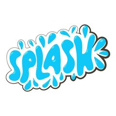 Splash sound effect icon. Cartoon illustration of splash sound effect vector icon for web design