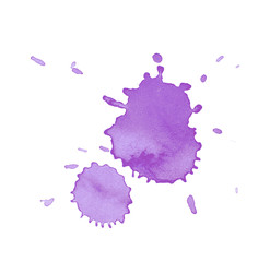 Watercolor drop stain isolated