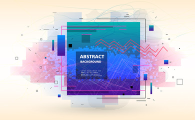 Abstract geometric background, combination of different geometric shapes