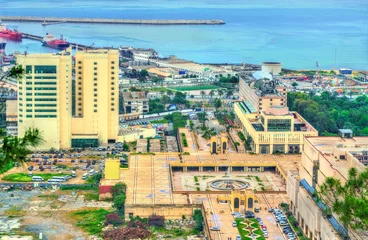 Fototapete Rund View of the city centre of Algiers in Algeria © Leonid Andronov