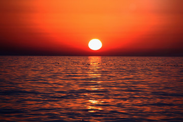 Sunset and beach