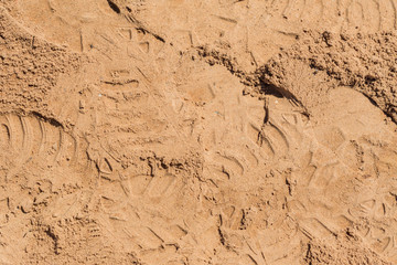 top view of Sand surface for background