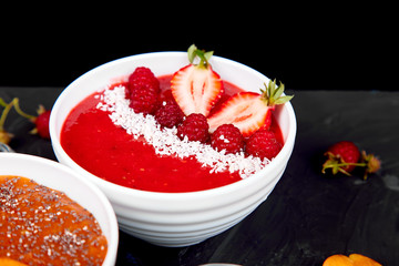 Smoothie bowls. Healthy breakfast bowl