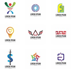 logo set design for company, brand, identity, and collection