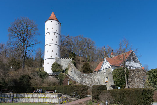 Treppe an der Stadtmauer in Biberach an der Riss zum Gigelturm