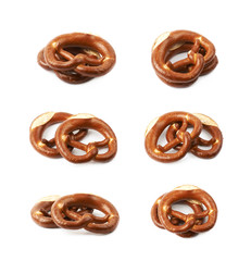 Salted bavarian bagel isolated