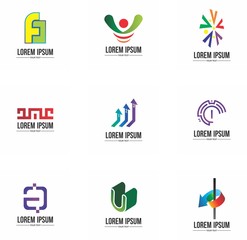 logo set design for business, symbol, abstract and decoration