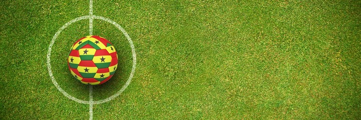 Composite image of football in ghana colours