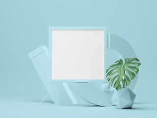 Poster frame Mockup. 3d illustration