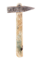 Old hammer isolated on white background