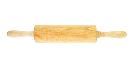 Wooden rolling-pin isolated
