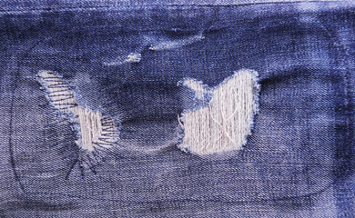 denim jeans with old torn of fashion jeans design