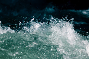 Stormy waves in the ocean as a background