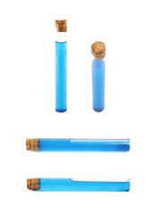 Single glass tube isolated