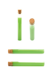 Single glass tube isolated
