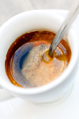 italian espresso cofee crema detail