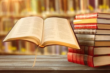 Composite image of close up of open book