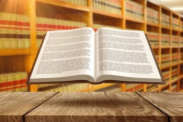 Obraz premium Composite image of open book