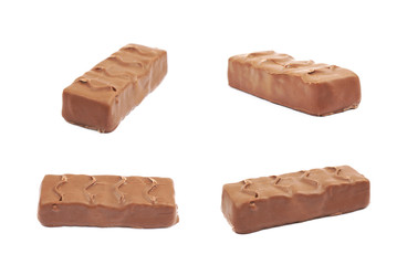 Chocolate candy bar isolated