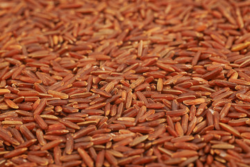 Surface covered with the red rice
