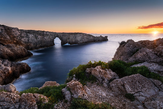 Natural arch on the coast