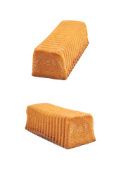 Moist butter cake isolated