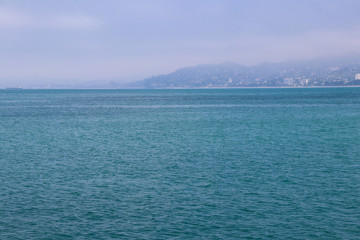 Fototapeta na wymiar View of the Black sea coast in Batumi, Georgia