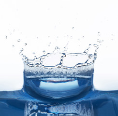 Beautiful splash of blue water