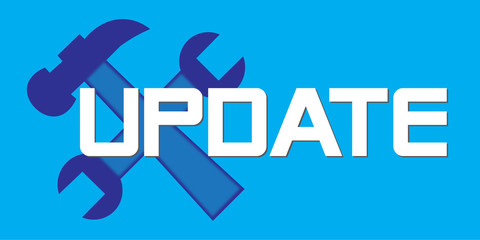 Fototapeta premium Update Blue Background 