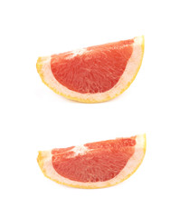 Fototapeta na wymiar Juicy red grapefruit isolated
