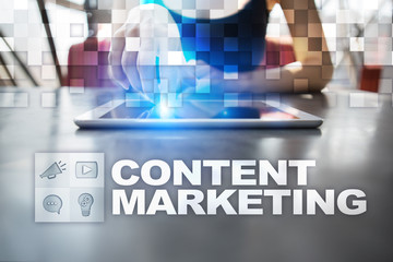 Content text on virtual screen. Business technology and internet concept.?