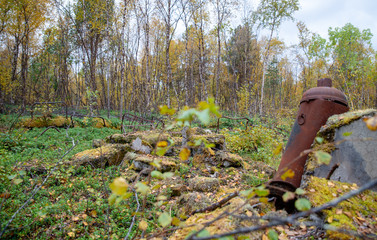 Überreste des deutschen Feldlazarettes nahe Skoganvarre