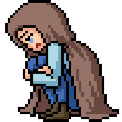 vector pixel art depression